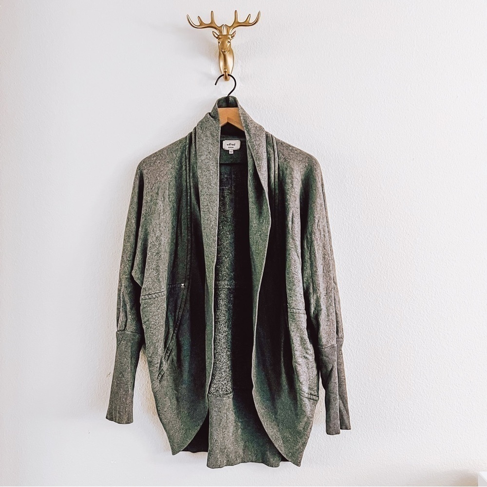 Wilfred Women's Gray Cardigan Sweater Size Medium